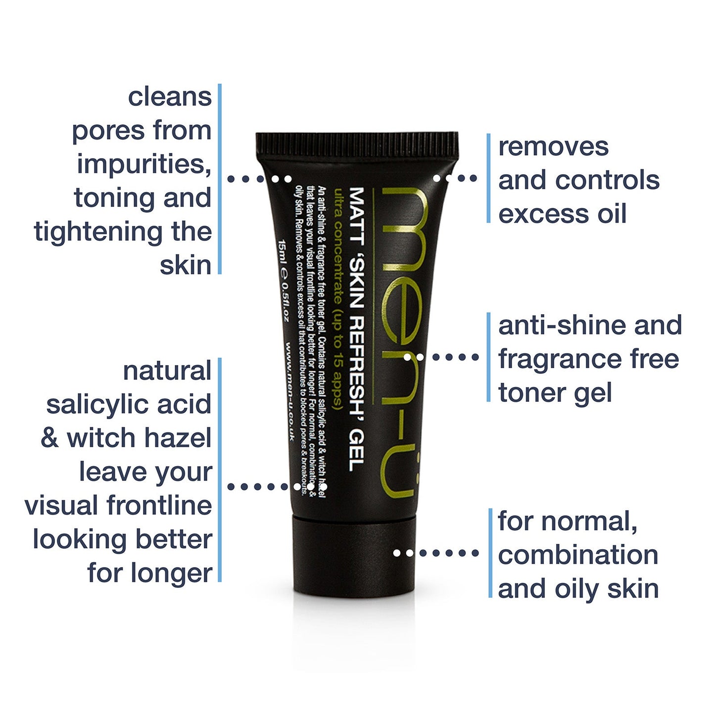 men-ü Buddy Matt Skin Refresh Gel Tube (15ml)