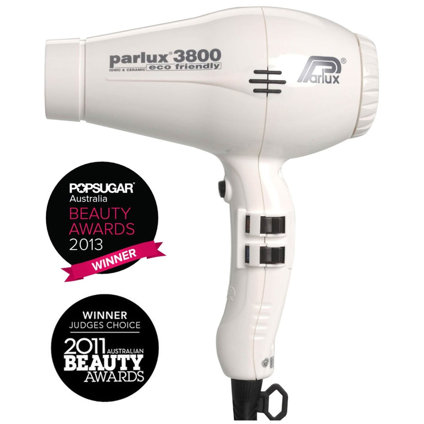 Parlux 3800 Eco Friendly Hair Dryer 2100W - White