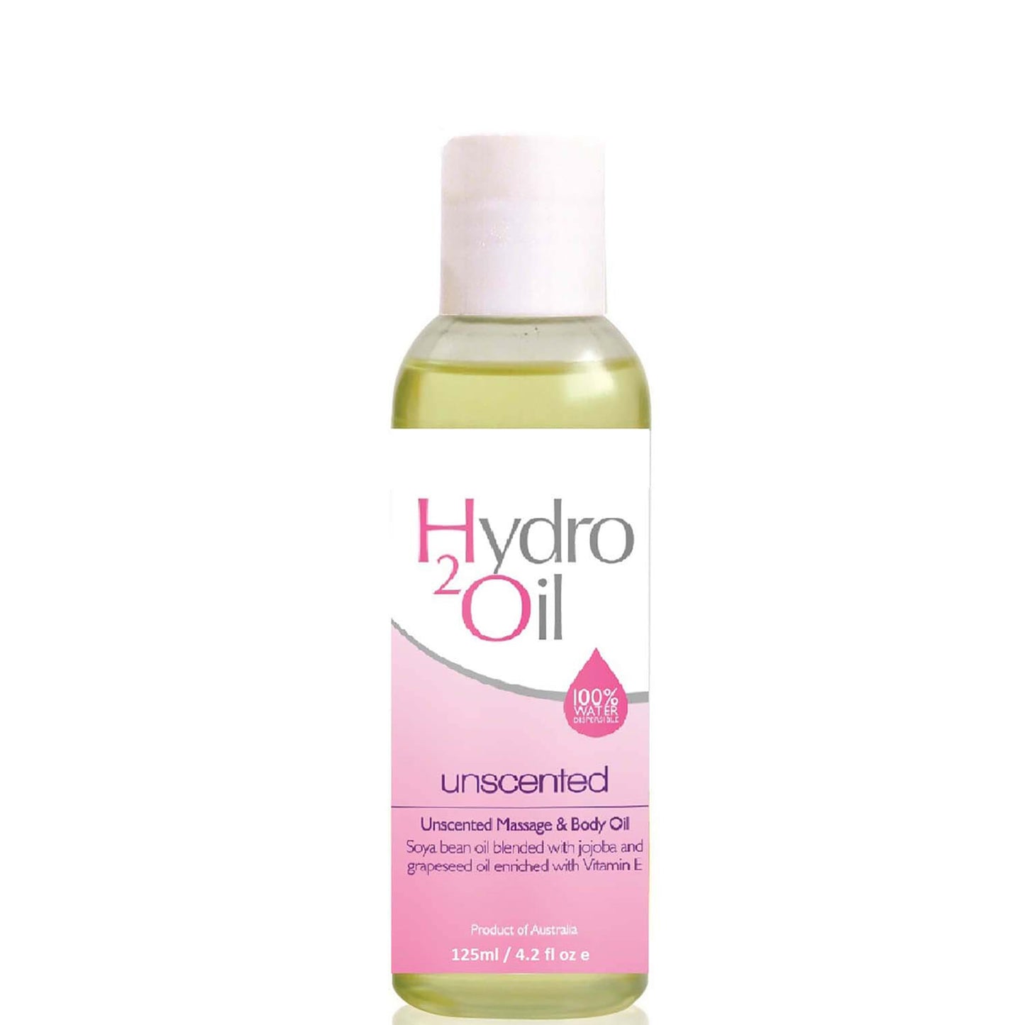 Caronlab Hydro2Oil Unscented Massage and Body Oil 125ml