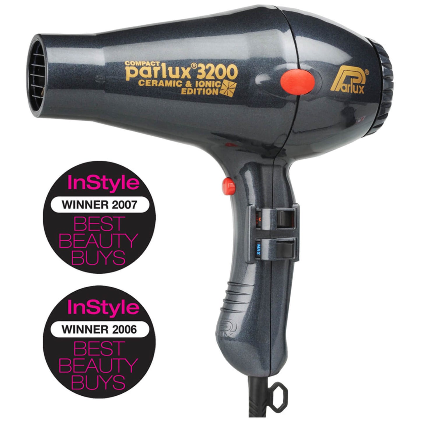 Parlux 3200 Compact Ceramic & Ionic Hair Dryer 1900W (Various Shades)