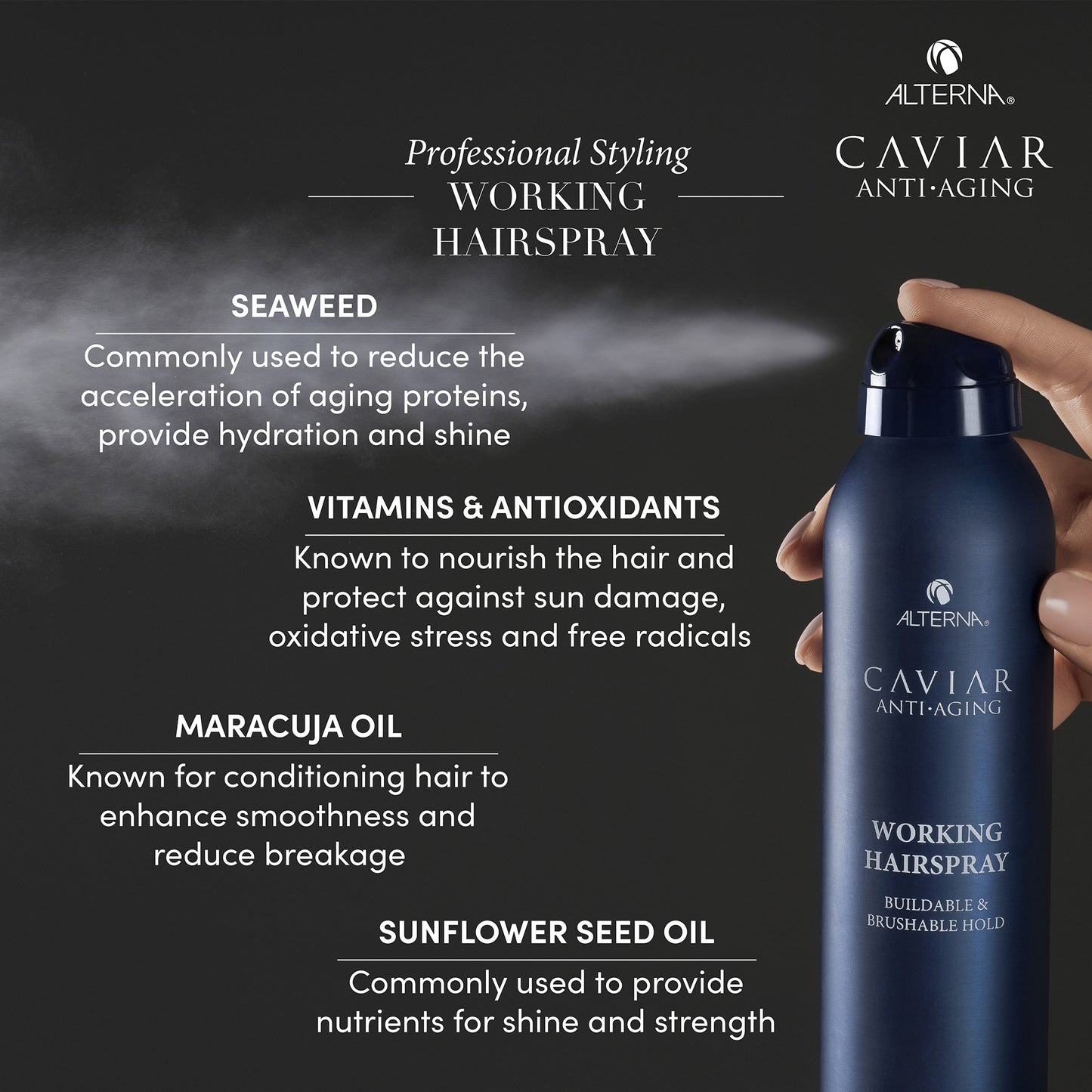 Alterna Caviar Anti-Aging Professional Styling Working Hair Spray 211g