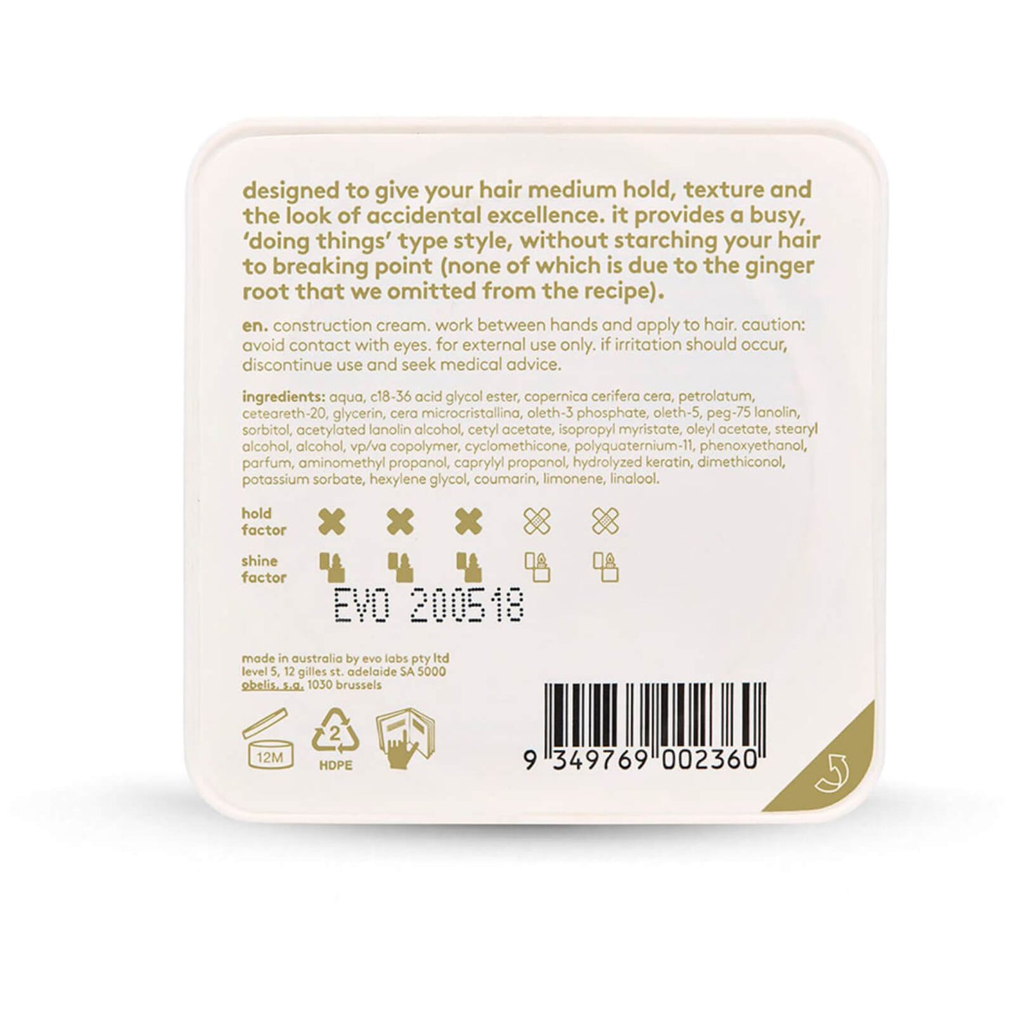 evo Crop Strutters Construction Cream 90g
