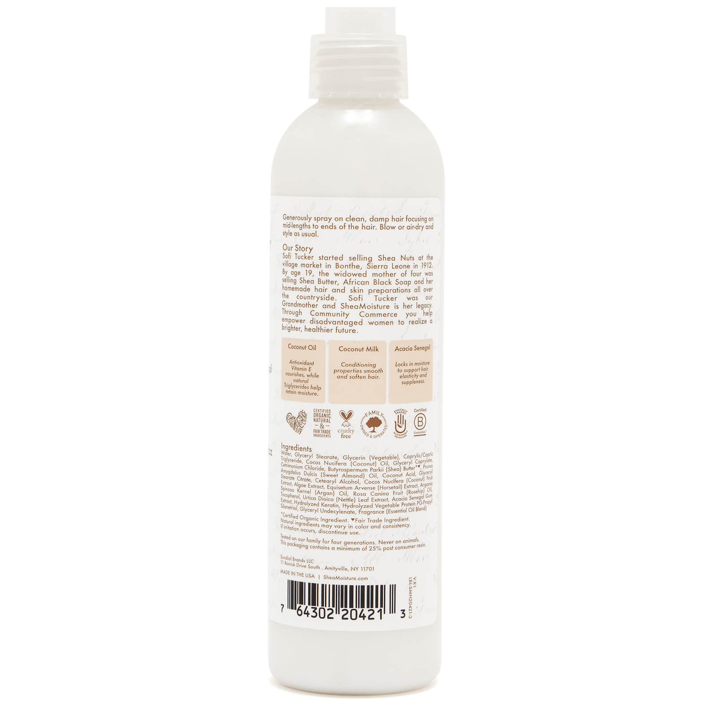 SheaMoisture 100% Virgin Coconut Oil Daily Hydration Leave-In Treatment 237g