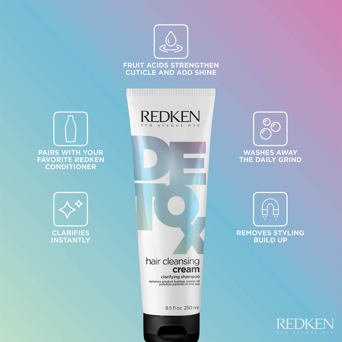 Redken Detox Hair Cleansing Cream Shampoo 250ml