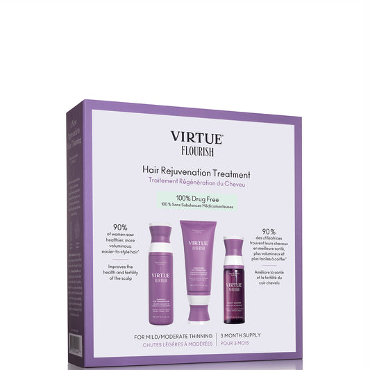 Virtue Flourish Hair Rejuvenation Treatment Kit (Phyto-Follicle Nutrient) - Full Size (90 day)