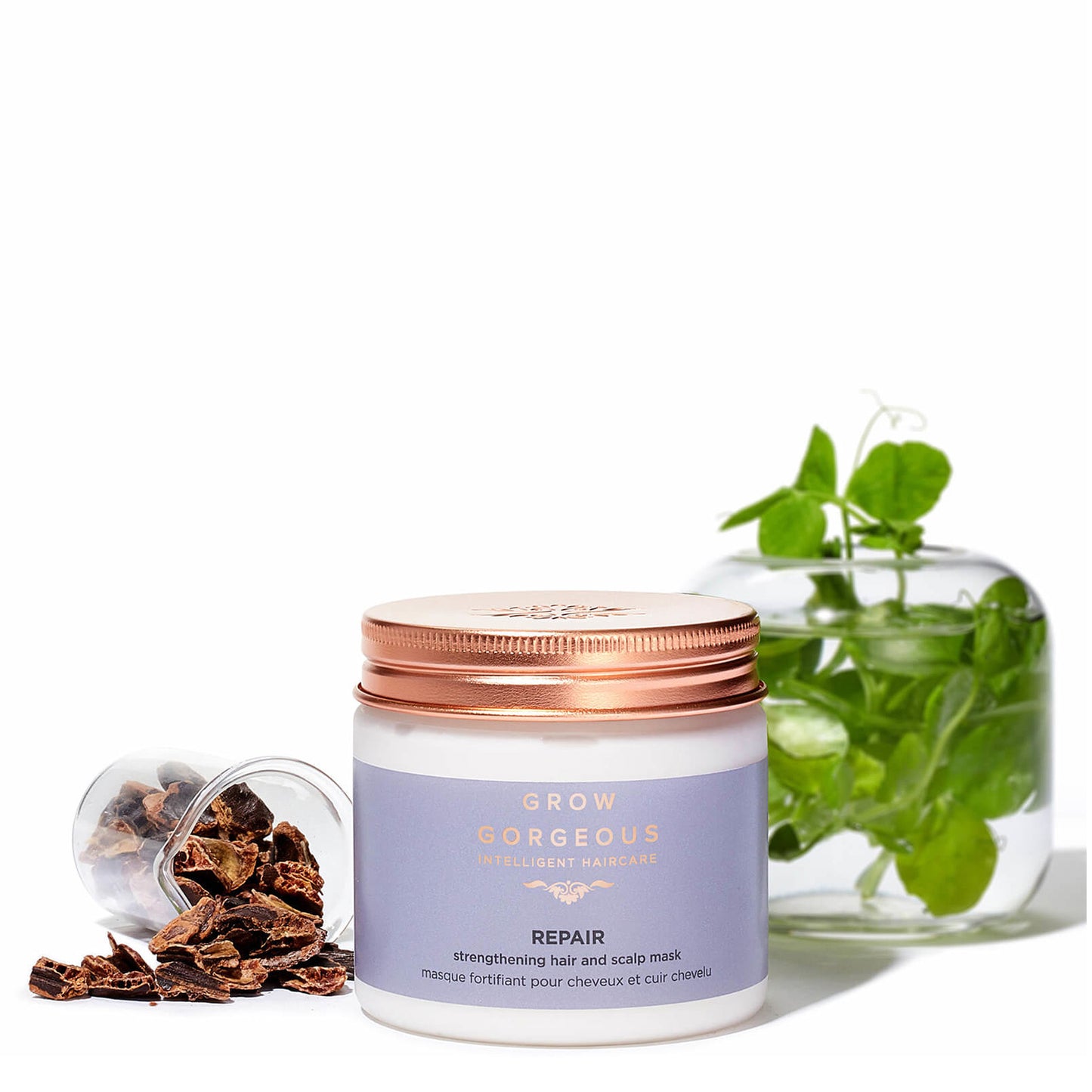 Grow Gorgeous Hangover Hair: Hair Growth Serum Intense + Repair Strengthening Hair and Scalp Mask Duo
