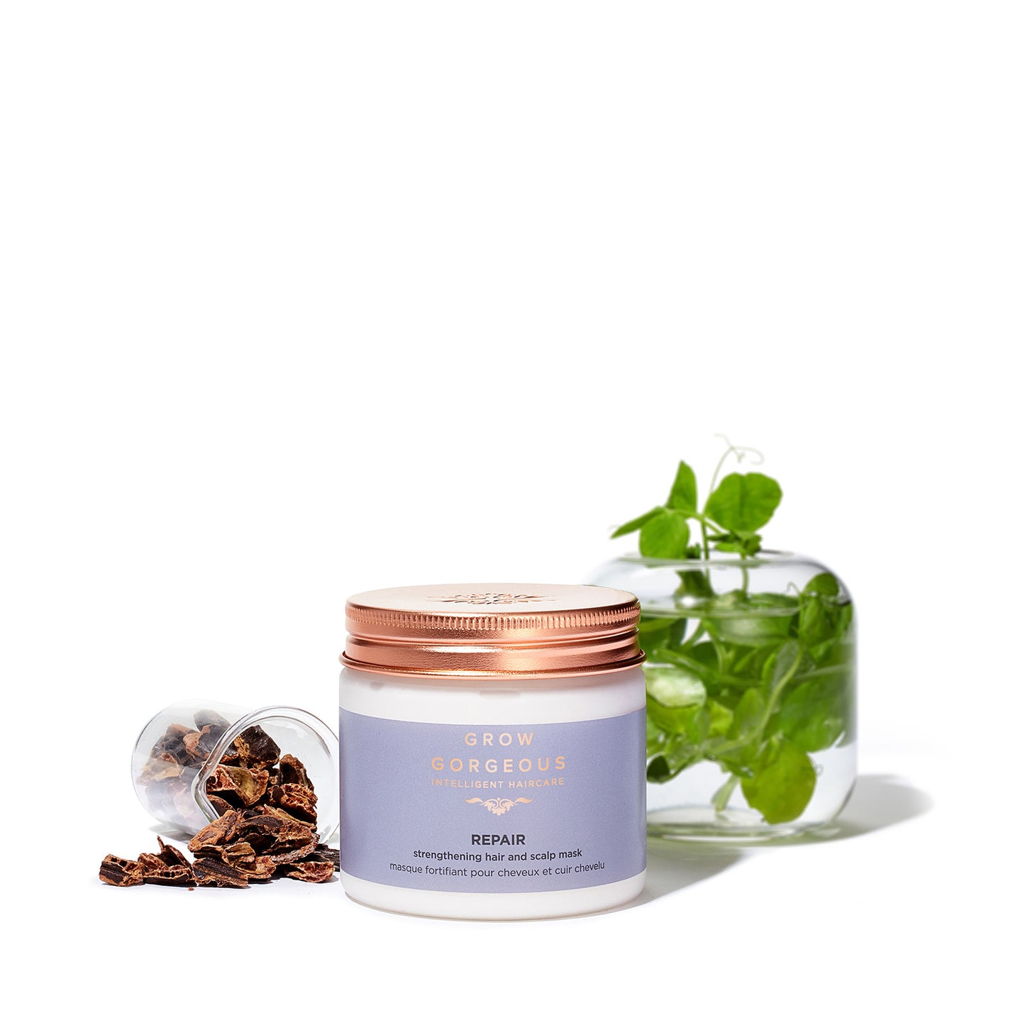 Grow Gorgeous Hangover Hair: Hair Density Serum Intense + Repair Strengthening Hair and Scalp Mask Duo