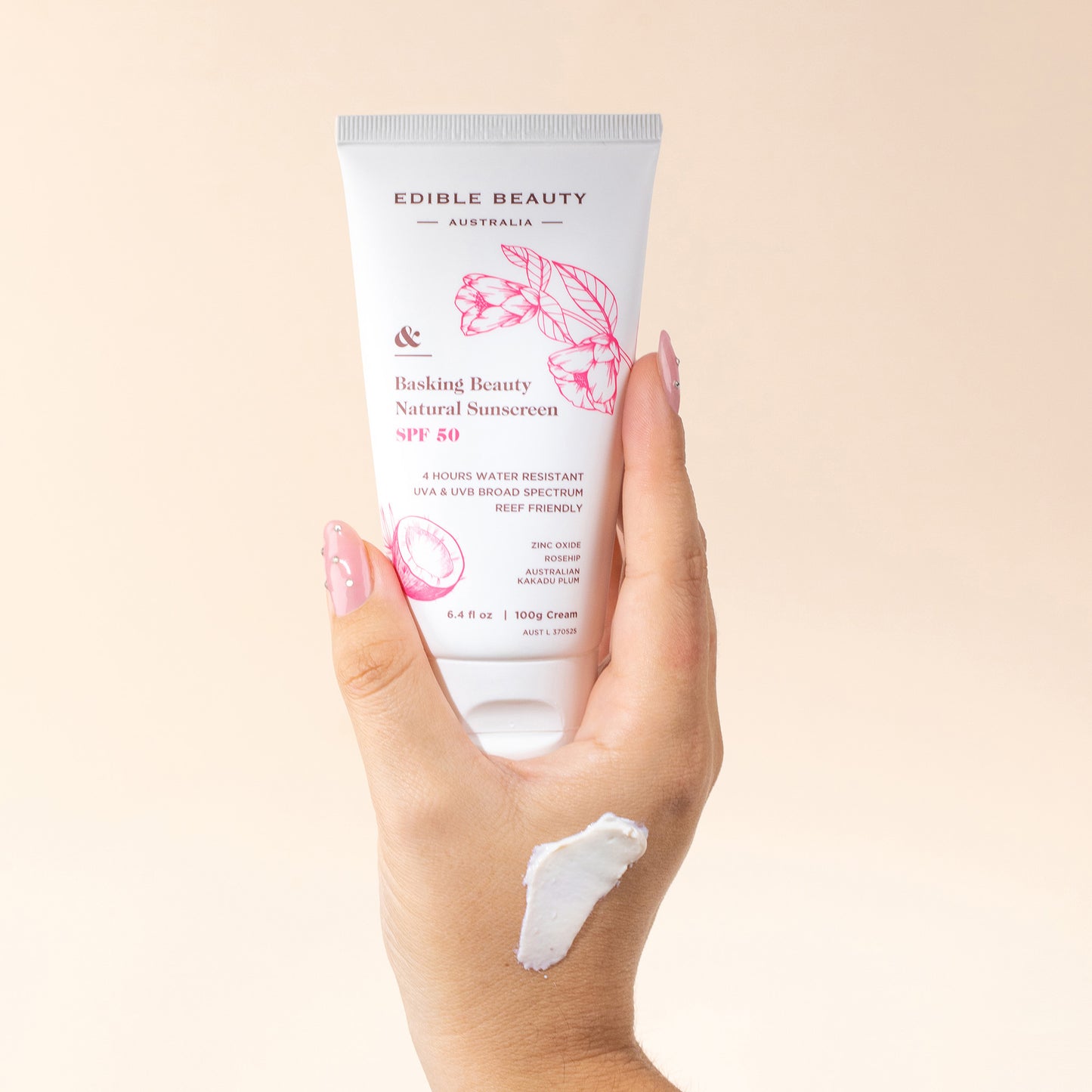 Edible Beauty Basking Beauty Natural Sunscreen SPF50 100g