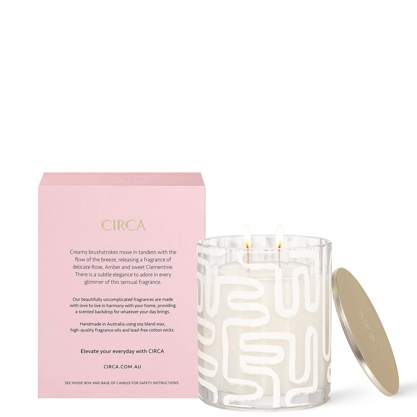 CIRCA Rose Nectar and Clementine Candle 350g