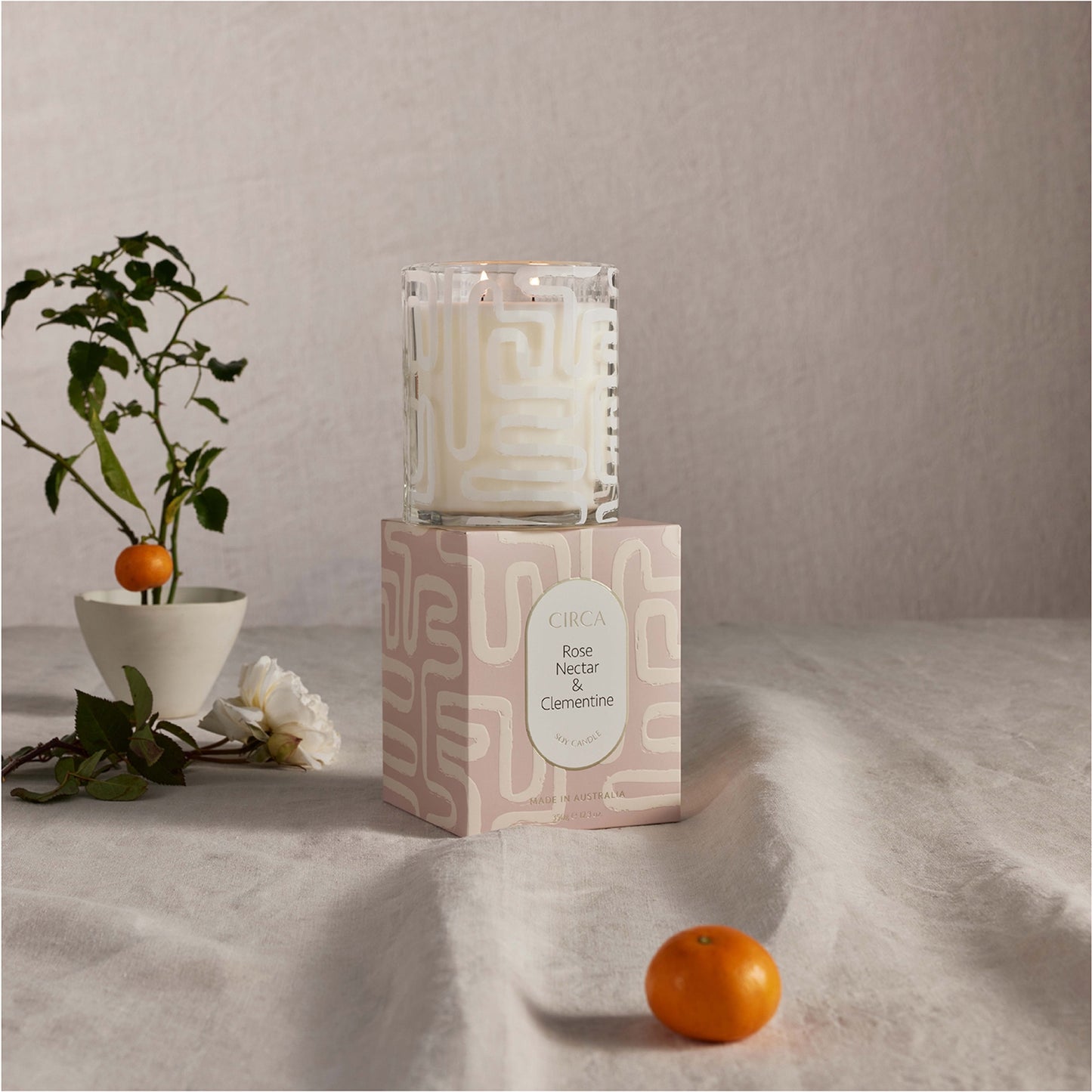 CIRCA Rose Nectar and Clementine Candle 350g