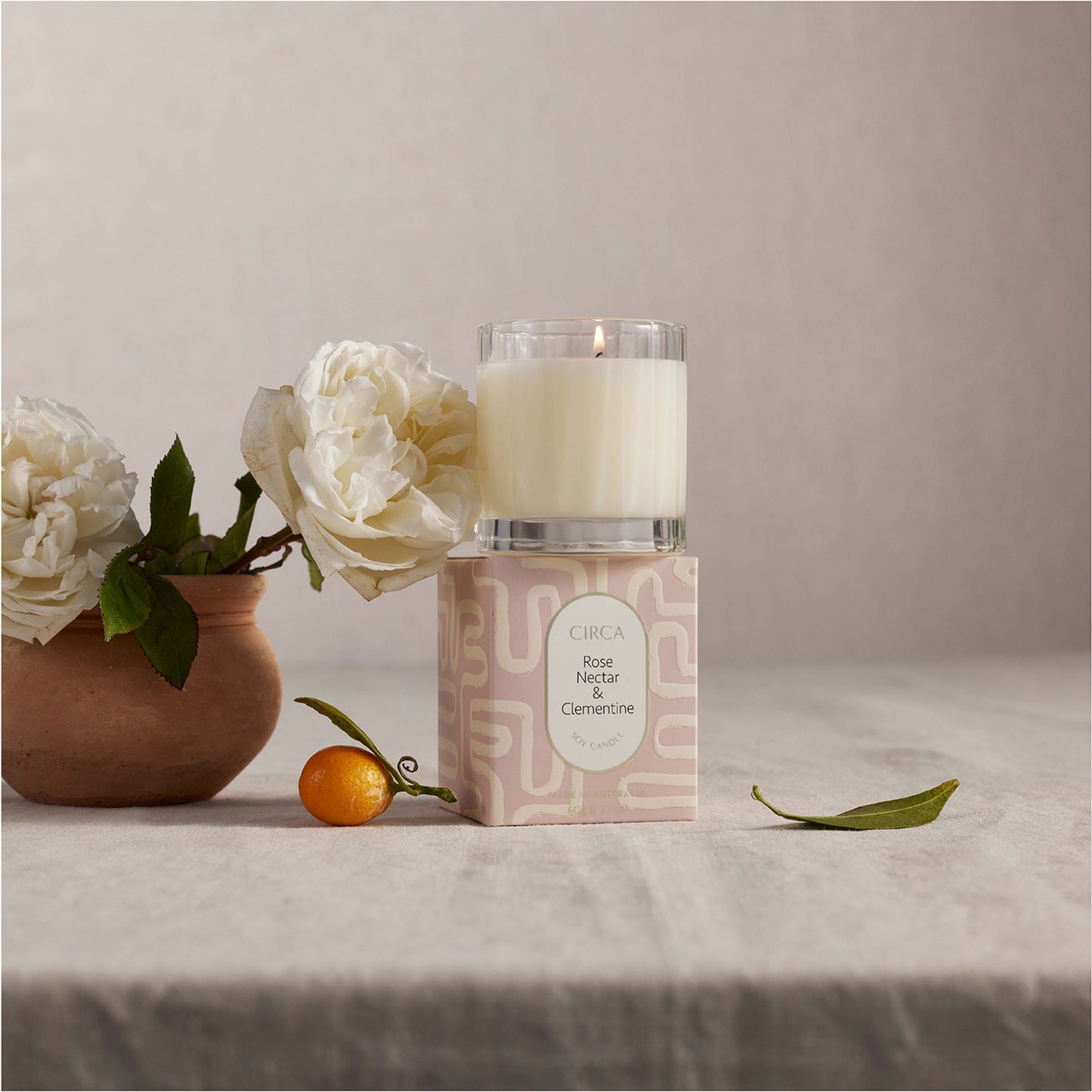 CIRCA Rose Nectar and Clementine Candle 60g