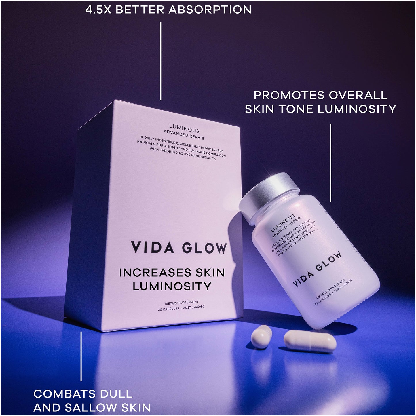 Vida Glow Luminous Capsules - 30 Capsules