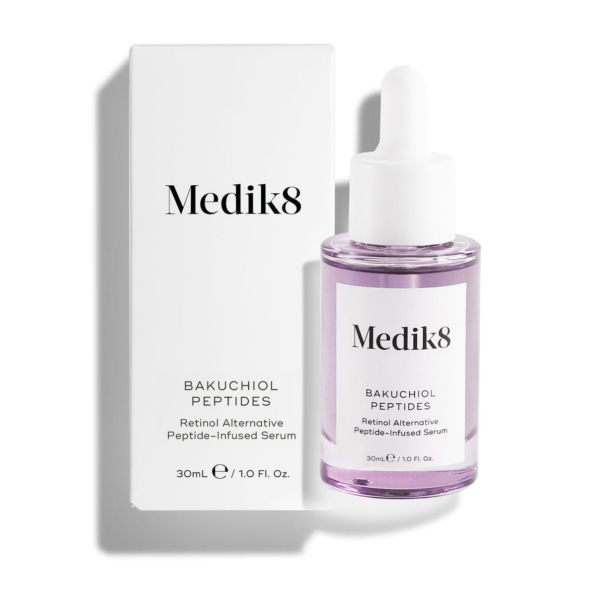 Medik8 Bakuchiol Peptides 30ml - Bakuchoil Peptides Product and Carton
