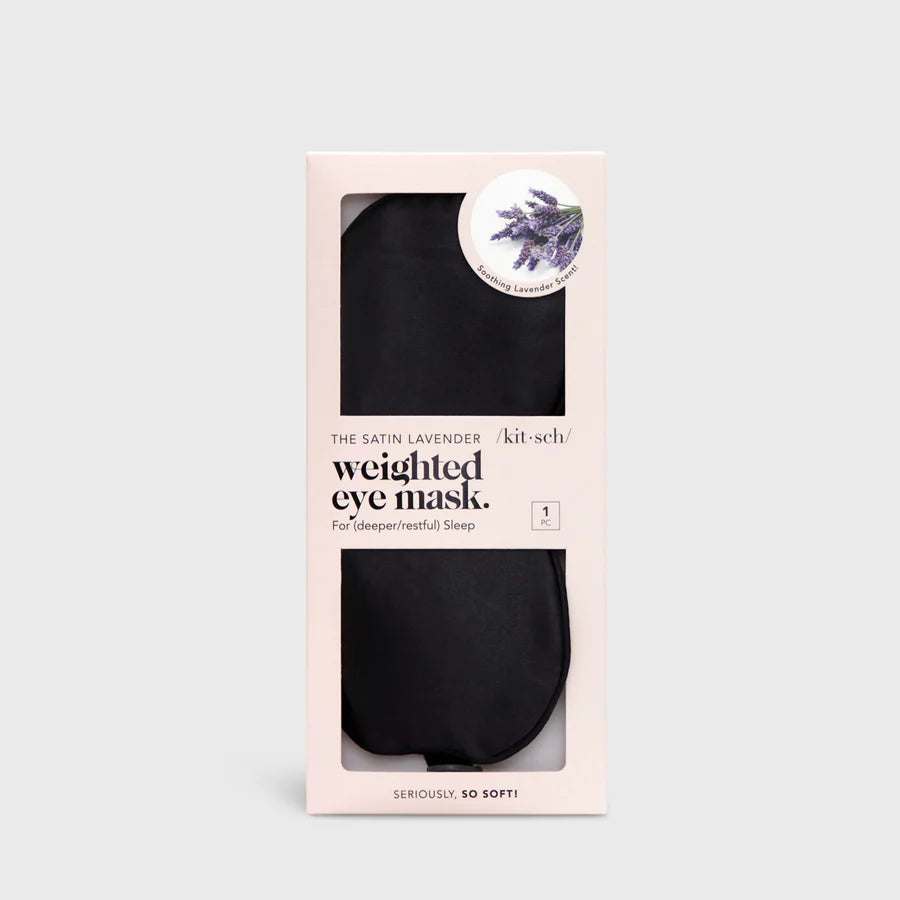 Kitsch Lavender Weighted Eye Mask - Black