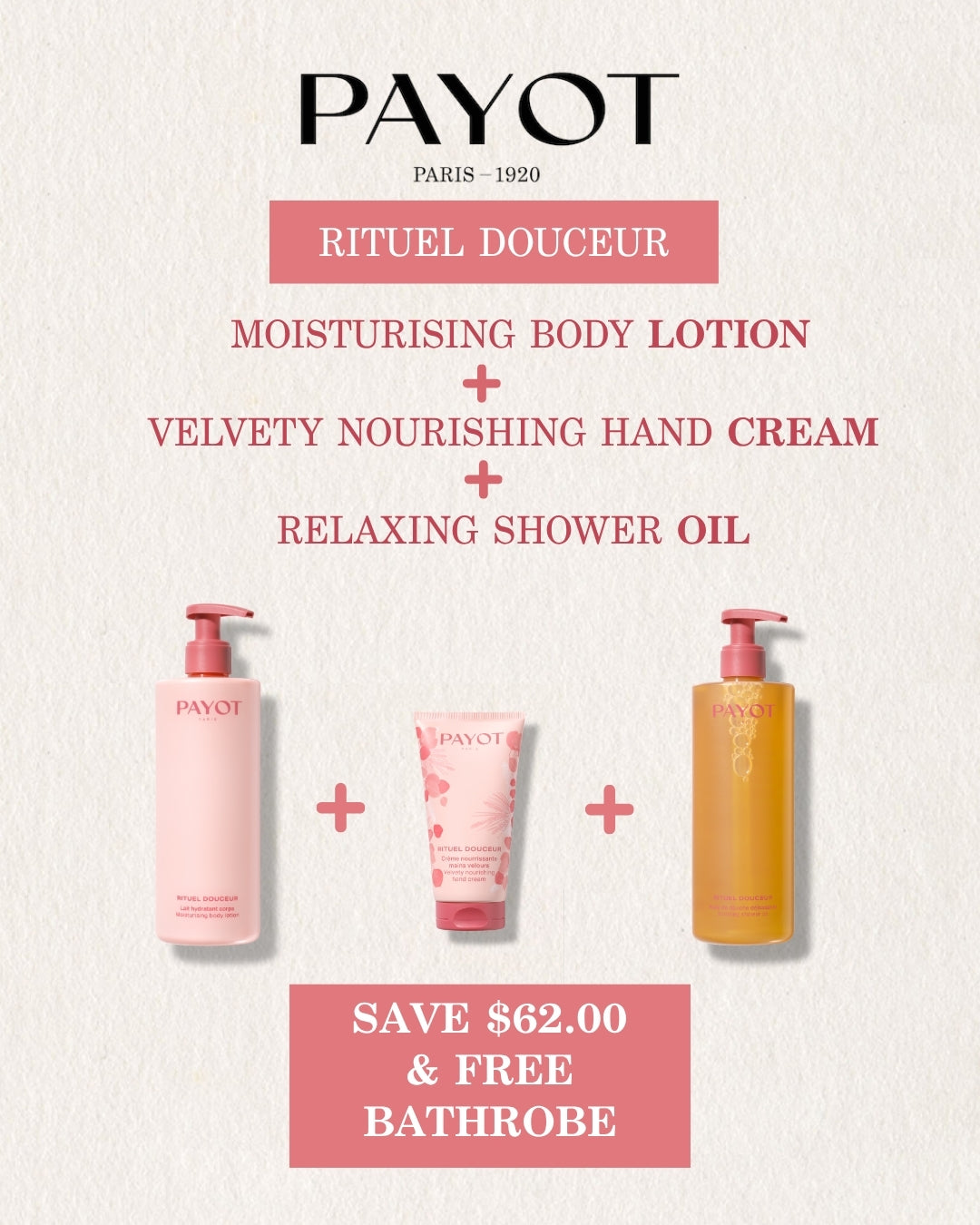 PAYOT RITUEL CORPS Holiday Value Bundle Pack + Luxe Spa Bathrobe