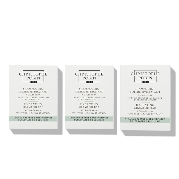 Christophe Robin Hydrating Shampoo Bar With Aloe Vera 100g x3