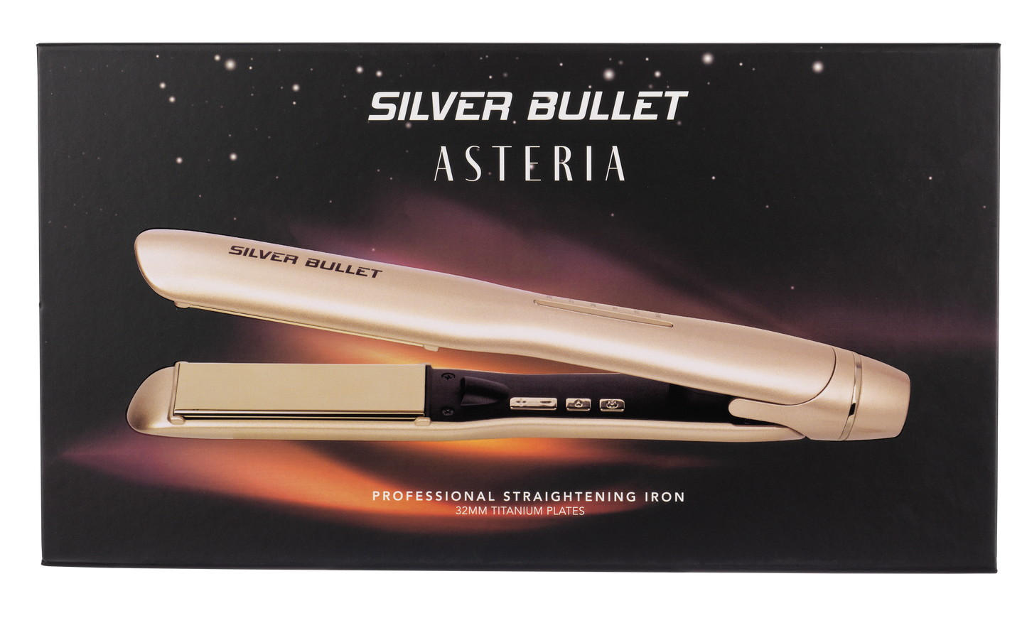 Silver Bullet Asteria Ionic Titanium 32mm Hair Straightener - Champagne