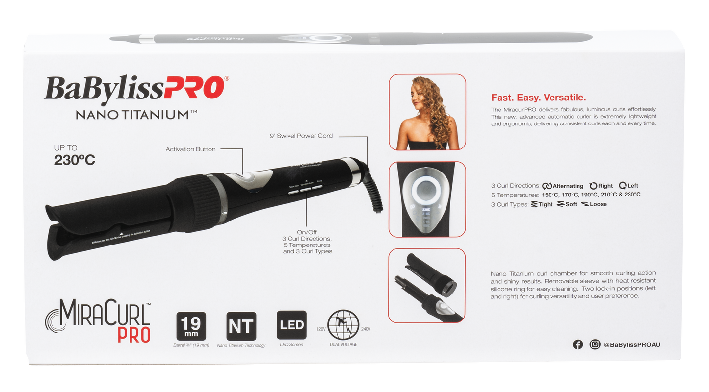 BaBylissPRO MiraCurl PRO Automatic Curler 19mm