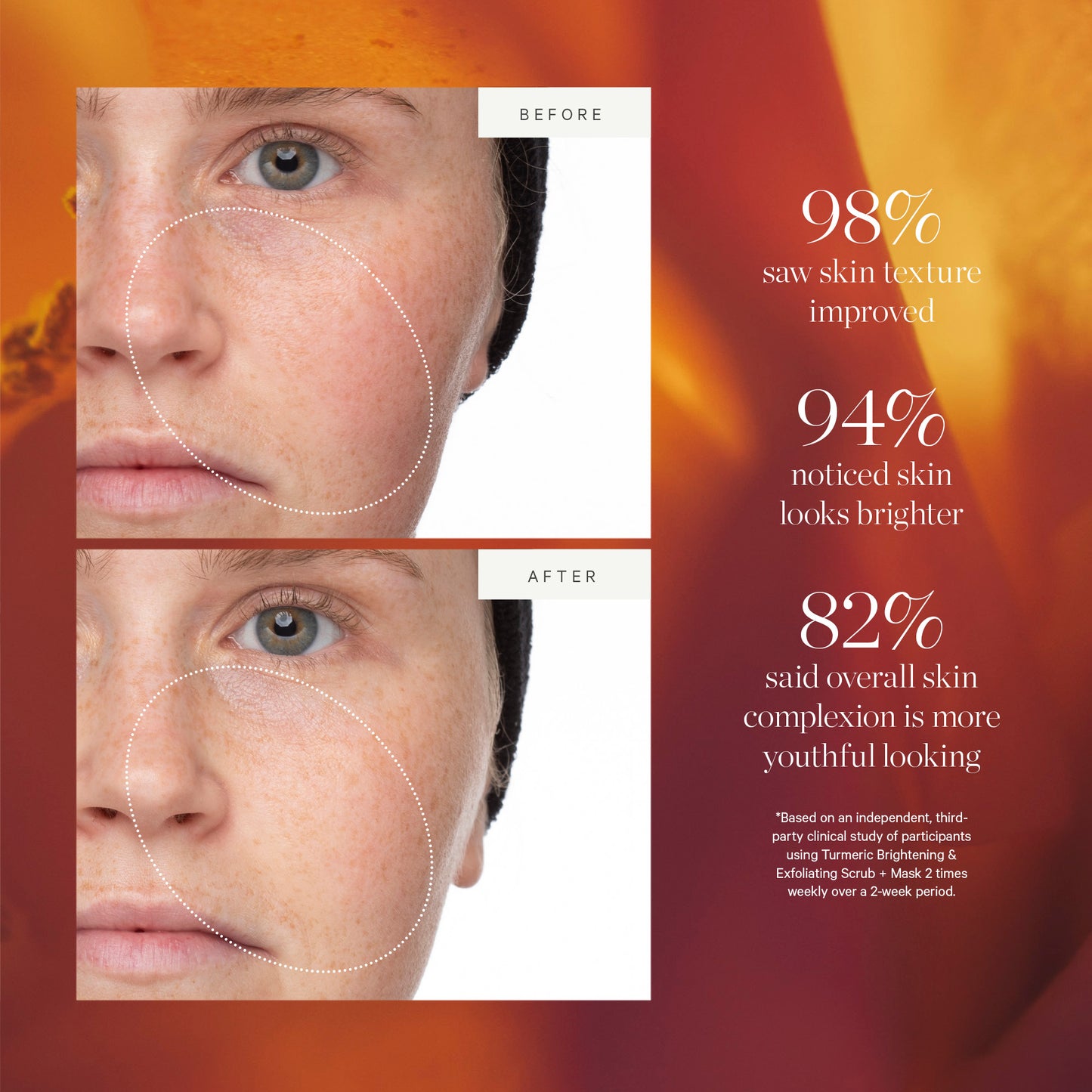 KORA Organics Turmeric 2-in-1 Brightening and Exfoliating Mask 100ml