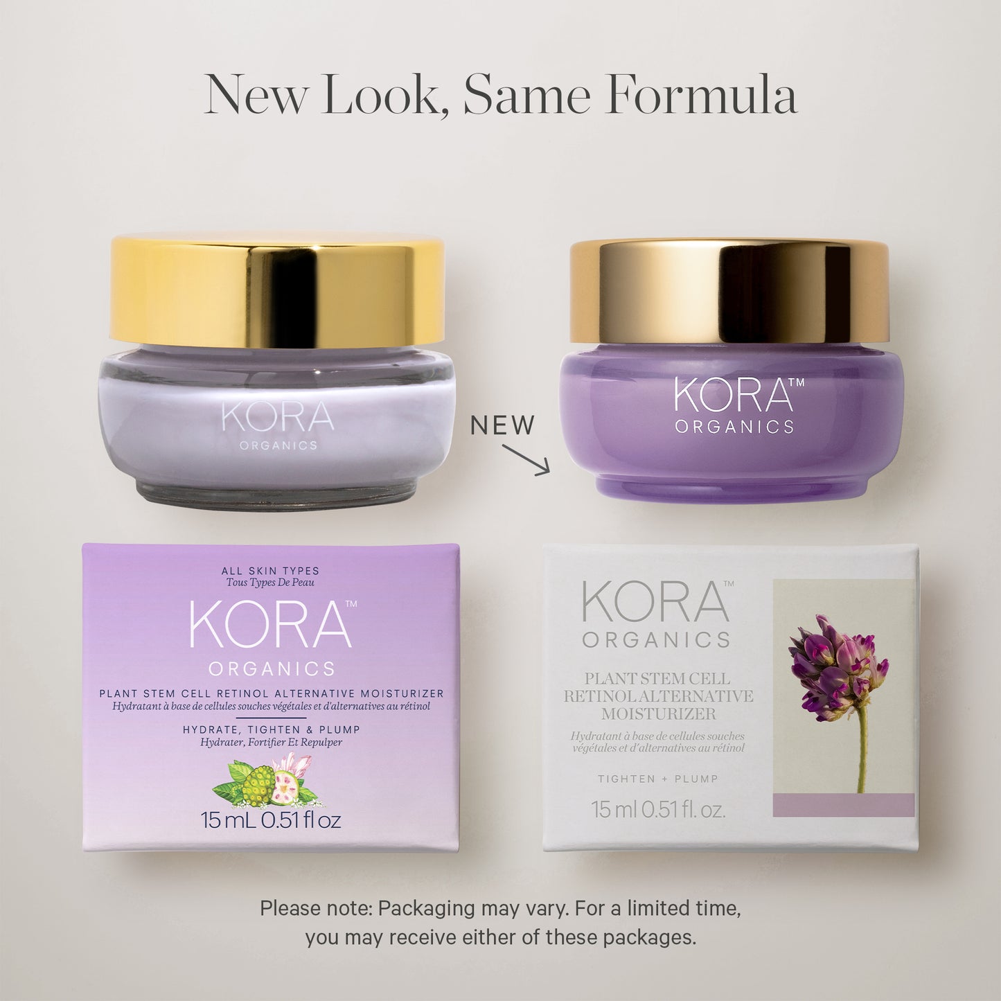 KORA Organics Plant Stem Cell Retinol Alternative Moisturizer 15ml