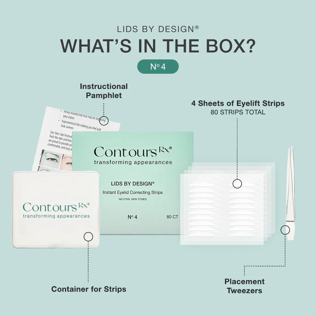 Contours Rx Lids by Design 7mm Eye Lift Strips - 80 Pack