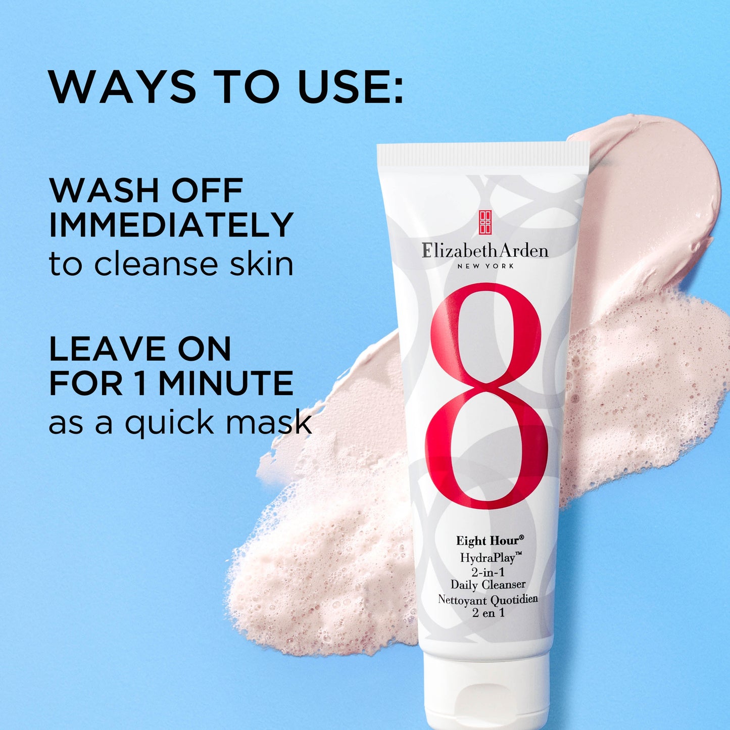 Elizabeth Arden Eight Hour HydraPlay 2-in-1 Daily Cleanser 125ml