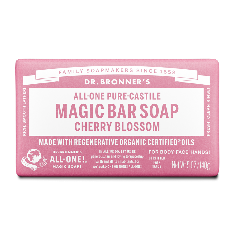 Dr. Bronner's Pure Castile Bar Soap - Cherry Blossom 140g