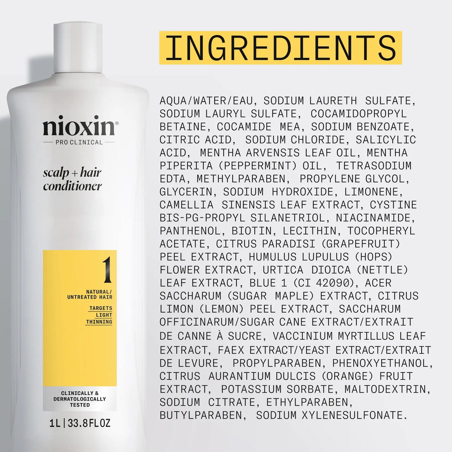 Nioxin Scalp + Hair Thickening System 1 Conditioner 1L