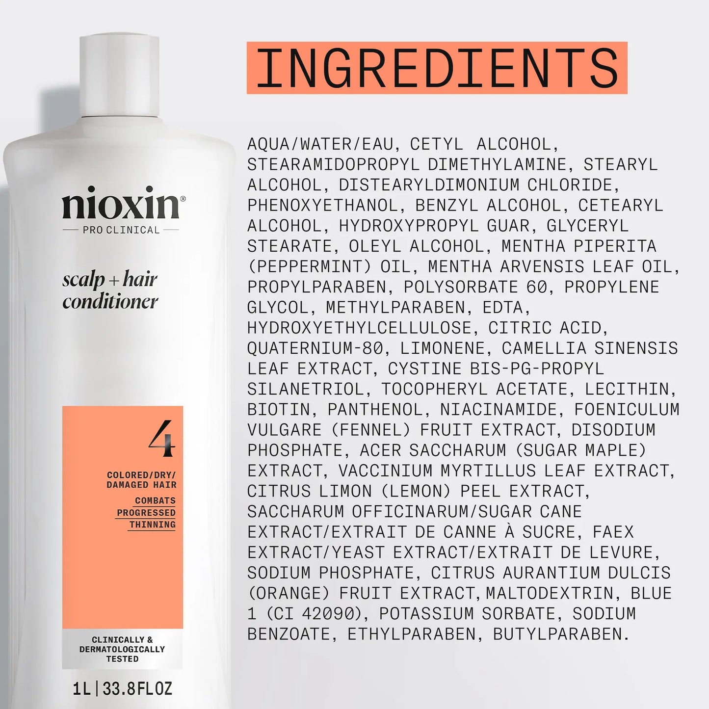 Nioxin Scalp + Hair Thickening System 4 Conditioner 1L