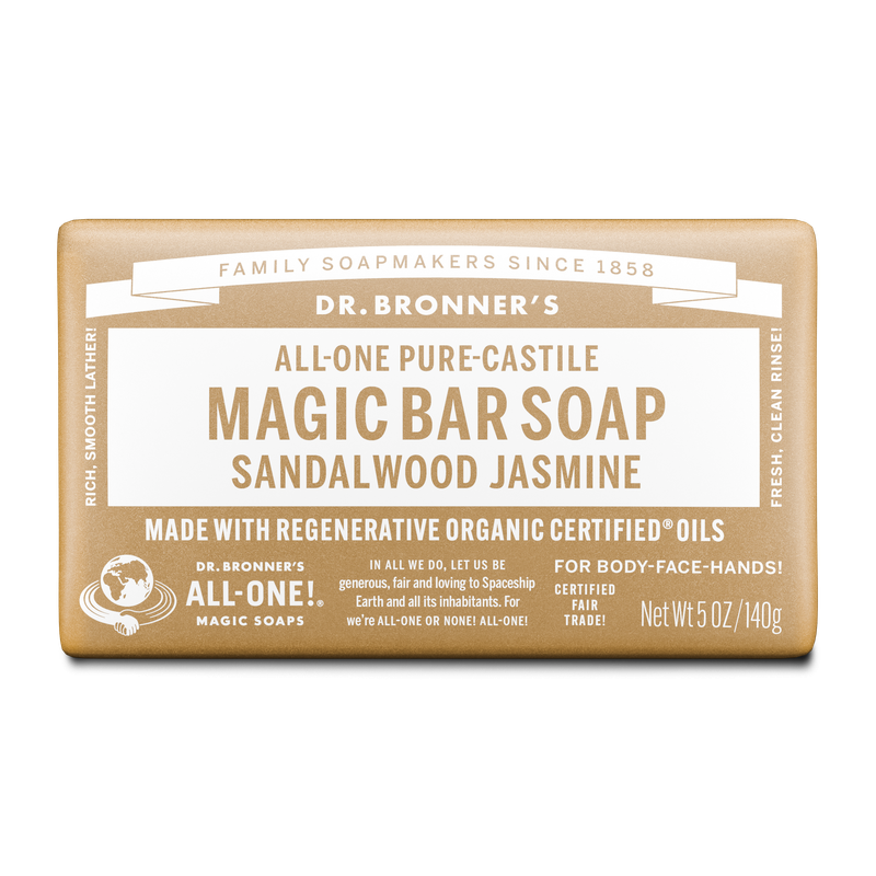 Dr. Bronner's Pure Castile Bar Soap - Sandalwood and Jasmine 140g