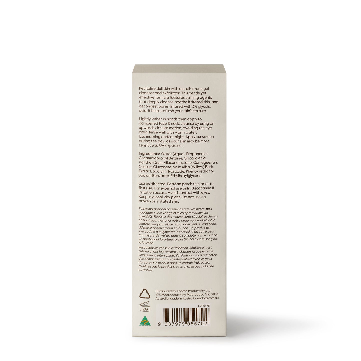 endota AHA Renewal Cleansing Gel 250ml