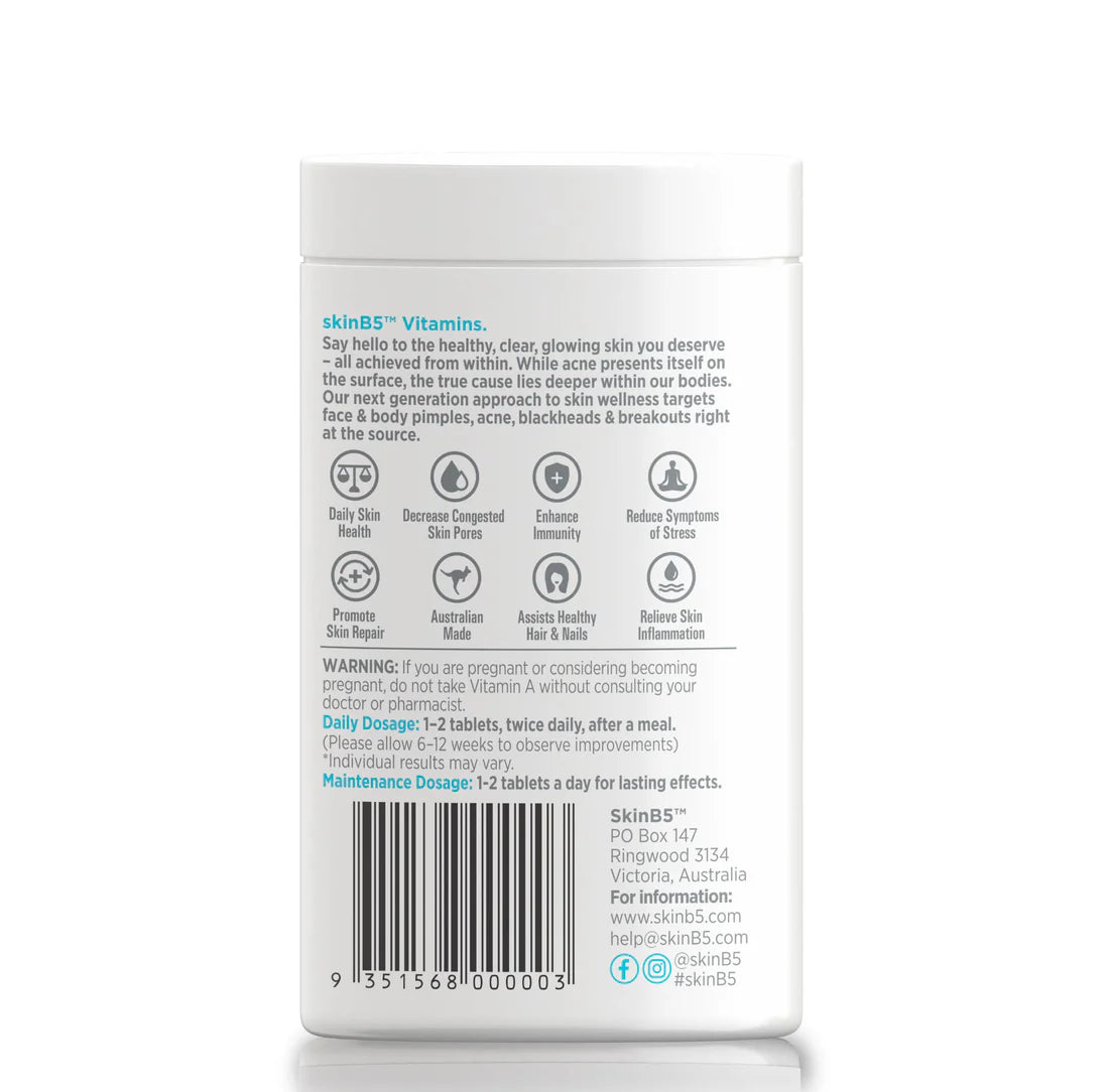 SkinB5 Extra Strength Acne Control Tablets x 120
