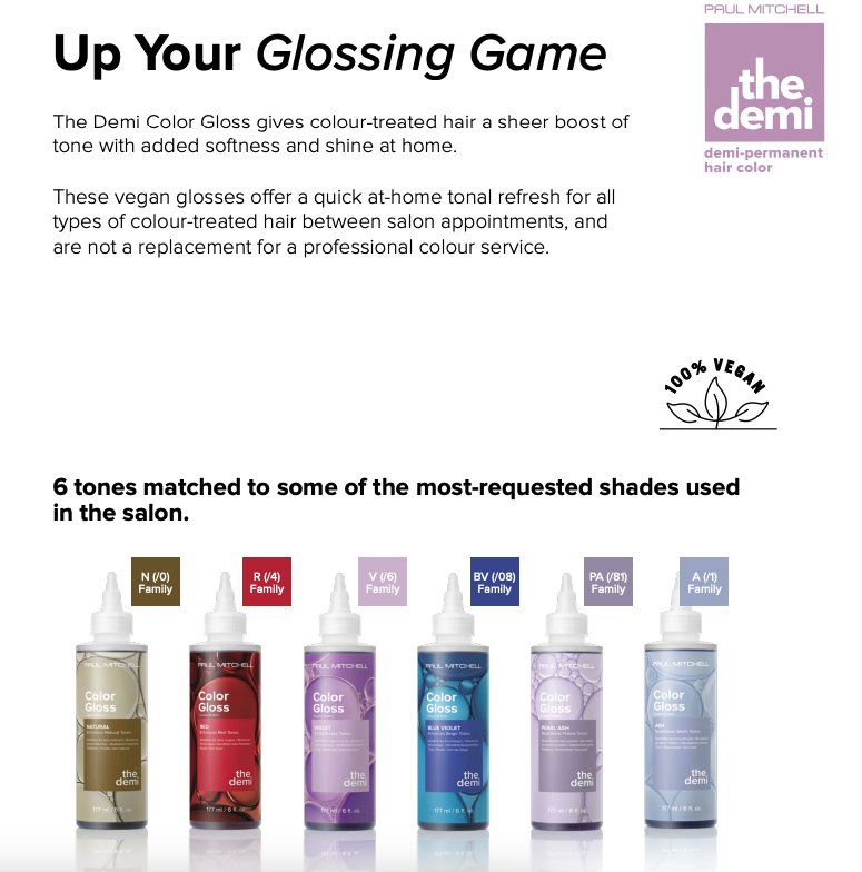 Paul Mitchell The Demi Color Gloss- Pearl Ash 177ml