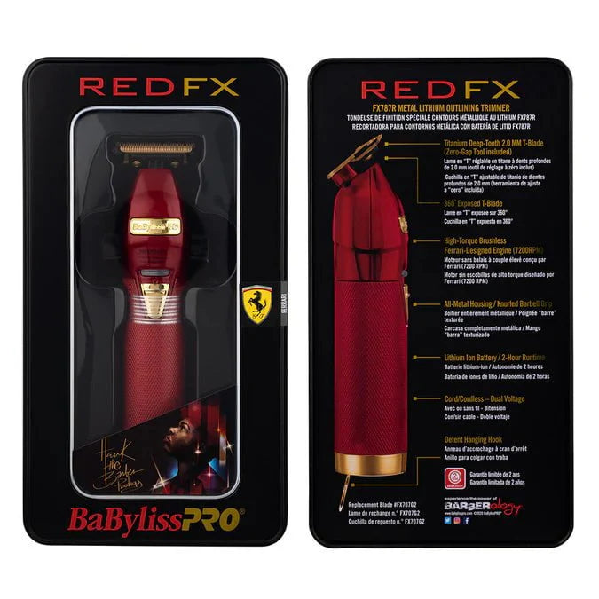 BaBylissPRO BaBylissPRO Red FX Outliner Trimmer Cord/Cordless Beard Care