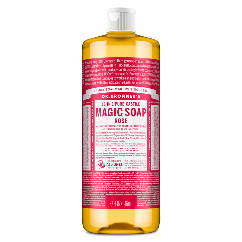 Dr. Bronner's Pure Castile Liquid Soap - Rose 946ml