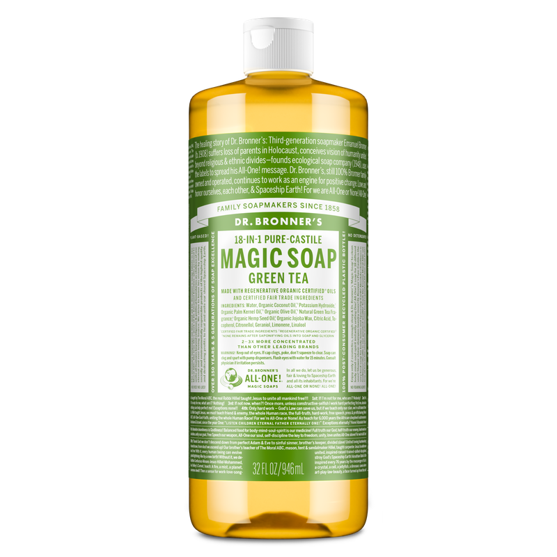 Dr. Bronner's Pure Castile Liquid Soap - Green Tea 946ml