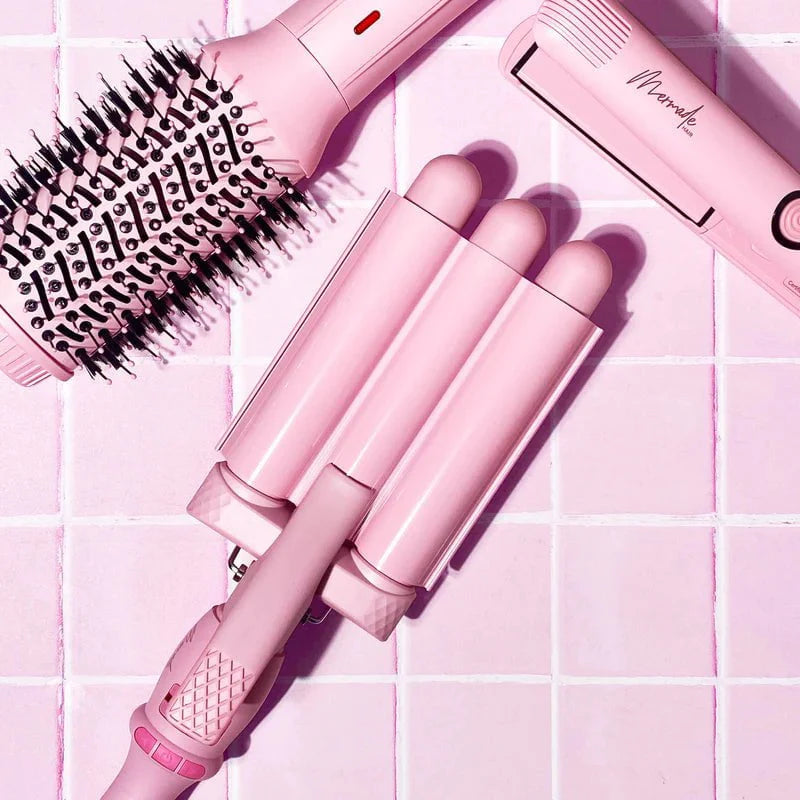 Mermade Hair Mermade Hair Mini Waver 25mm - Pink Hair Styling Products
