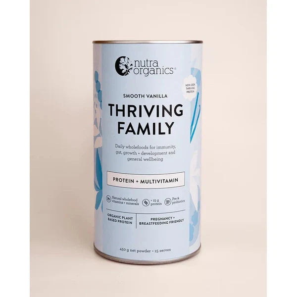 Nutra Organics Smooth Vanilla / 450g Nutra Organics Thriving Family supplements
