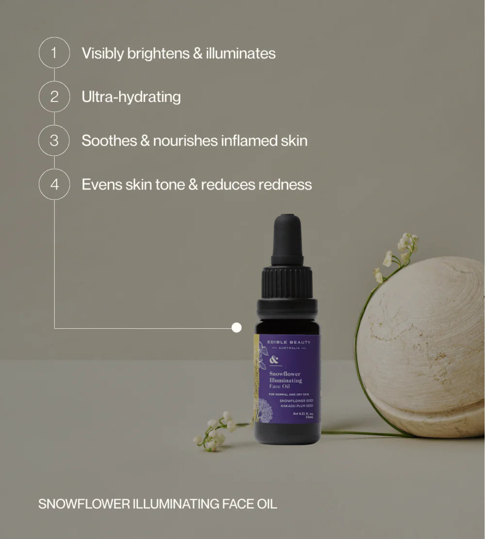 Edible Beauty & Snowflower Illuminating Face Oil 15ml