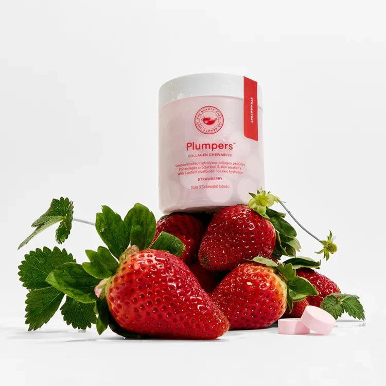 The Beauty Chef PLUMPERS Collagen Chewables Strawberry 90g