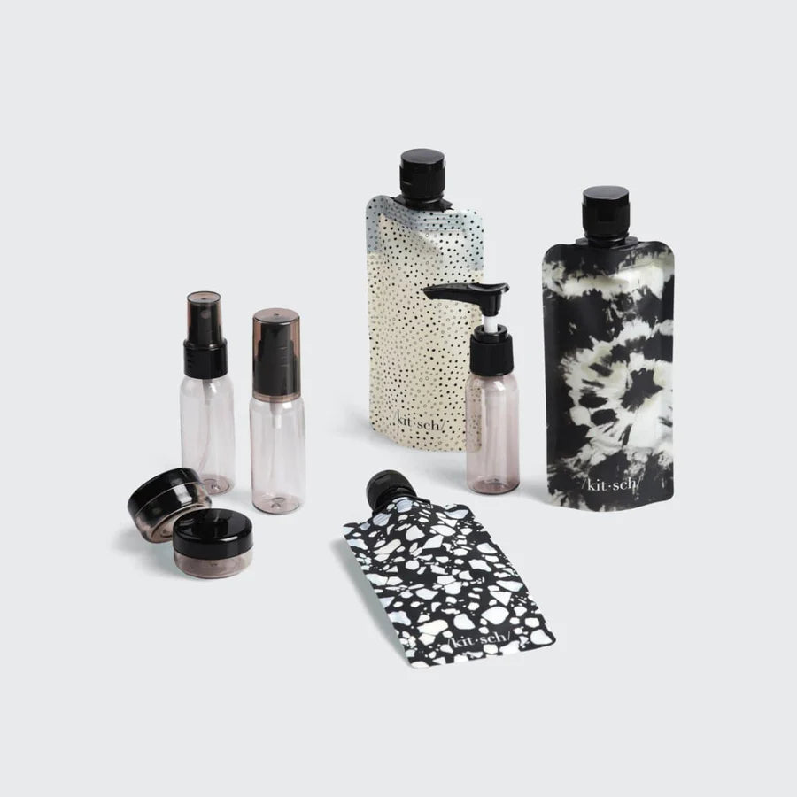 Kitsch Travel Bottle 11pc Set - Black