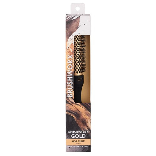 Brushworx Gold Ceramic Hot Tube Brush - 40mm Small