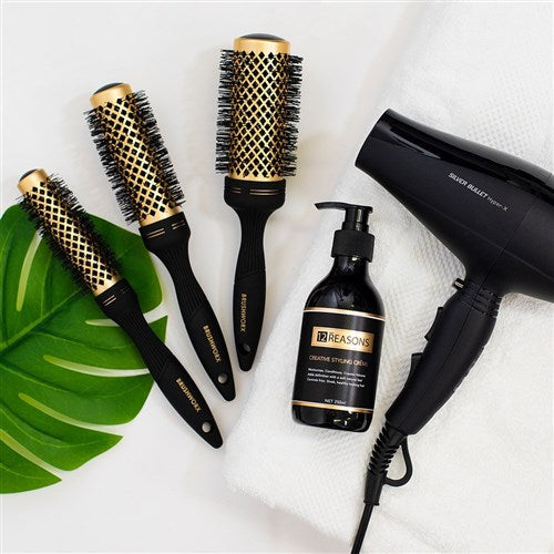 Brushworx Gold Ceramic Hot Tube Brush - 60mm Large