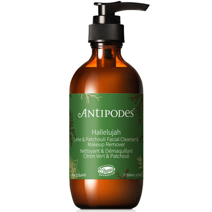 Antipodes Hallelujah Lime and Patchouli Cleanser and Makeup Remover 200ml