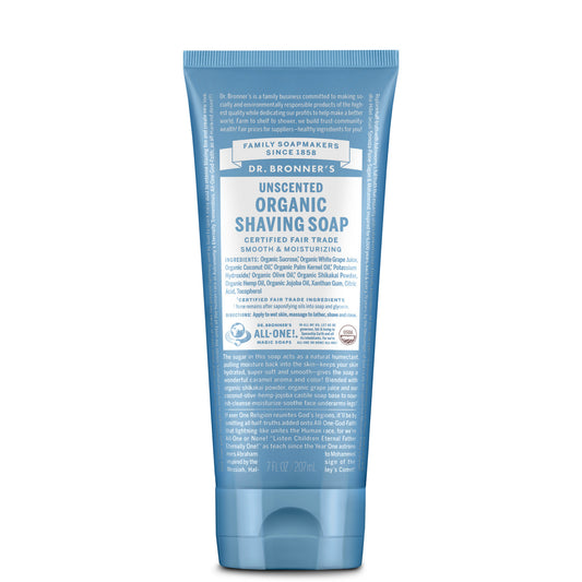 Dr. Bronner's Organic Shaving Soap - Baby Unscented 207ml