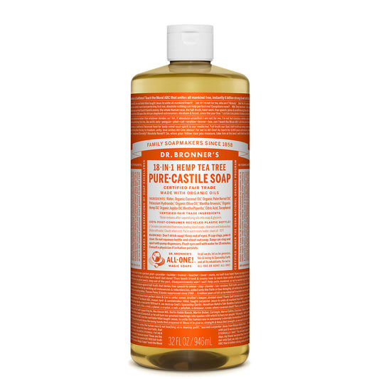 Dr. Bronner's Pure Castile Liquid Soap - Tea Tree 946ml