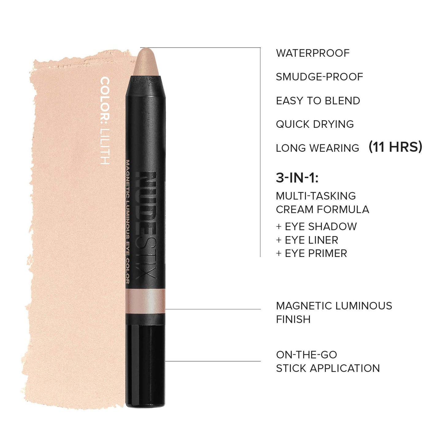 NUDESTIX Magnetic Luminous Eye Colour 2.8g (Various Shades)