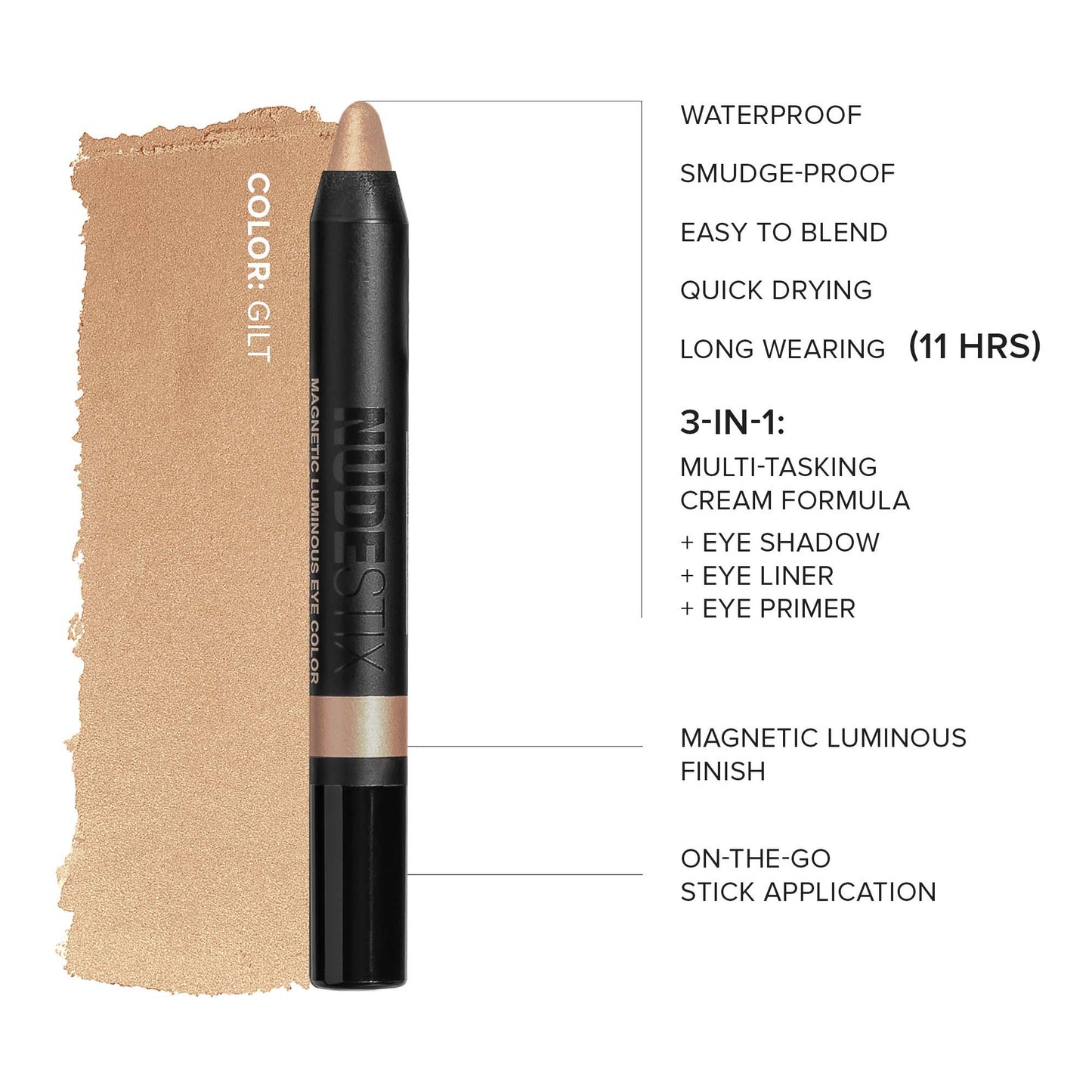 NUDESTIX Magnetic Luminous Eye Colour 2.8g (Various Shades)