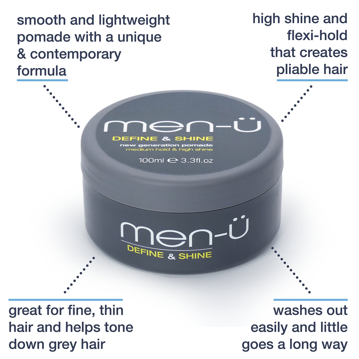 men-ü Men's Define and Shine Pomade (100ml)