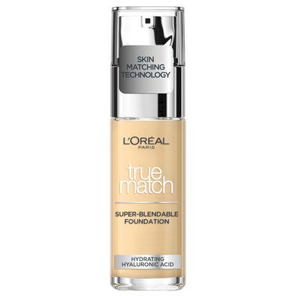 L'Oréal Paris True Match Liquid Foundation with SPF and Hyaluronic Acid 30ml (Various Shades)